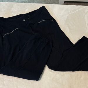 Black Jogger Pants with Zipper Pockets